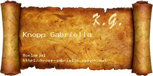 Knopp Gabriella névjegykártya