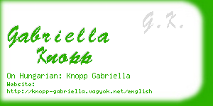 gabriella knopp business card